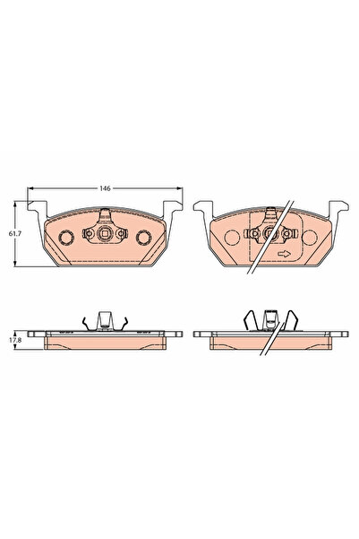TRW Set Placute Frana Frana Disc Audi A1 Seat Arona/Ibiza 5