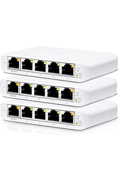 Ubiquiti Networks مجموعة UniFi Switch Flex Mini المكونة من 3 قطع