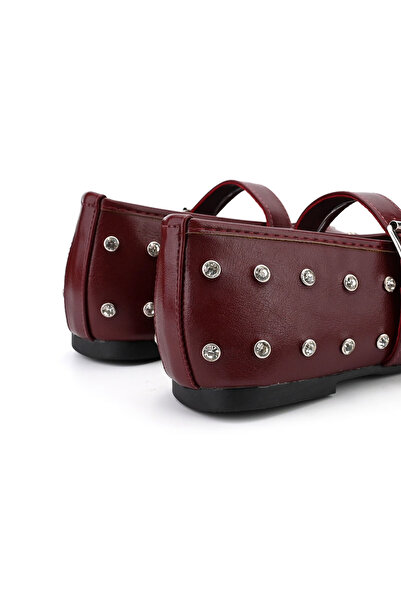 Tmall Casual Women's Ballet Flats, With Sparkling Rhinestones, BL501, Burgundy