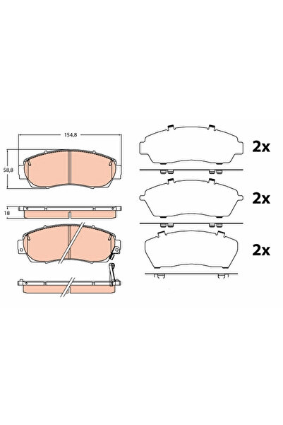 TRW Set Placute Frana Frana Disc Changan CS95 Honda Cr-5 4/Cr-5 5/Crosstour 1