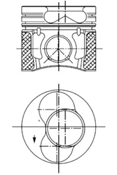 Kolbenschmidt Piston Pentru Cilindrii 3-4 Audi A3/A4 B6 Ford Galaxy 1