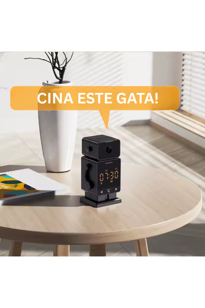 Taggo Cameră de securitate inteligentă cu ceas de perete - WiFi, detecție mișcare, vedere nocturnă, 3MP