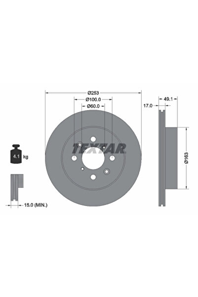 Krieger Set Discuri Frana Chevrolet Cruze Opel Agila 2000-2010