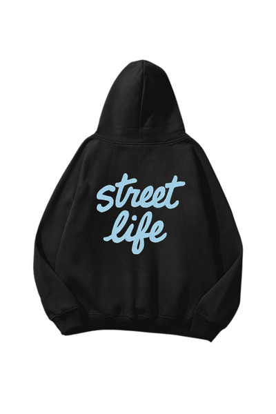 Gofeel Street Life Баскъли Сийч Овърсайз Унисекс Качулка Светър