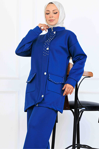 benguen Σετ δύο τεμαχίων Scuba με λεπτομέρεια από χάντρες N5334 Indigo