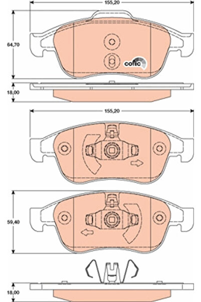 TRW Set Placute Frana Frana Disc Dacia Duster/Lodgy Renault Duster/Fluence/Me...