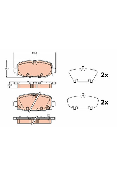 TRW Set Placute Frana Frana Disc Jeep Compass