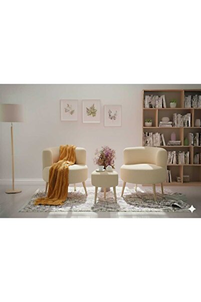 eda hacıoğlu edam bedding group Teddy Lounge 3’lü Çay Seti Modern Oturma Takımı