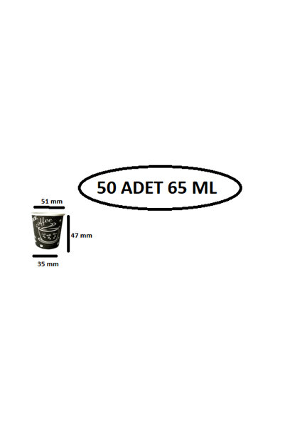 SEYDİ 2.5 Oz Karton Bardak Espresso Mocha Zemzem Türk Kahvesi Bardağı 50 ADET