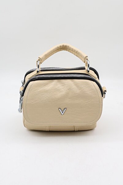 KRISTE BELL Εισαγόμενη δερμάτινη τσάντα πλυσίματος μάρκας KB786 Μπεζ