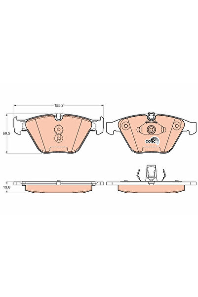 TRW Set Placute Frana Frana Disc Bmw 1 Cupe/5/6