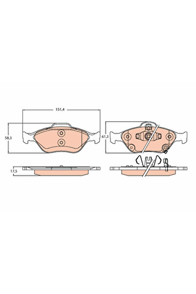 TRW Set Placute Frana Frana Disc Toyota Yaris