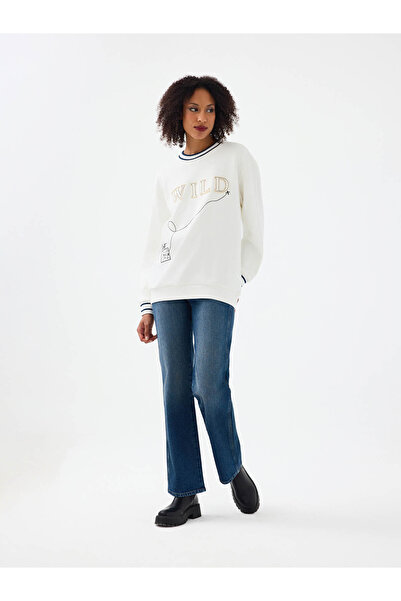 Loft White Women's Sweatshirt Lf2040718