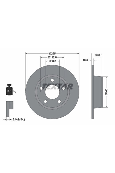 TEXTAR Disc Frana Audi A6 C5