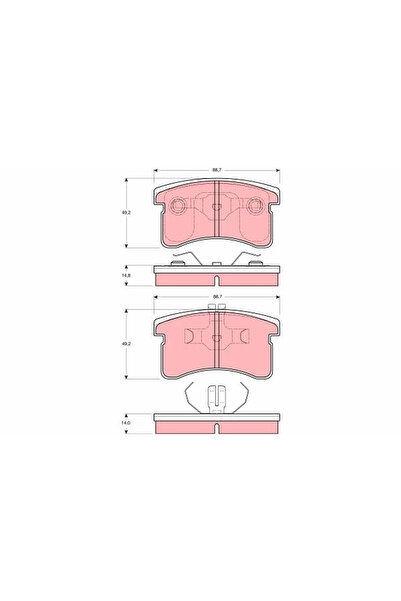 TRW Set Placute Frana Frana Disc Daihatsu Copen/Cuore 3/Cuore 4