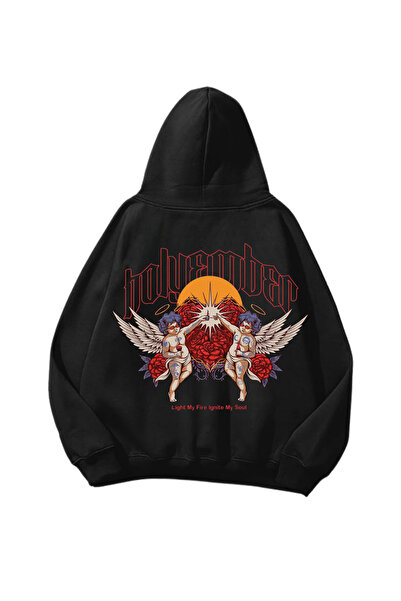 Gofeel Underground Skull Štampano Crna Oversize kroj Unisex majica sa kapuljačom