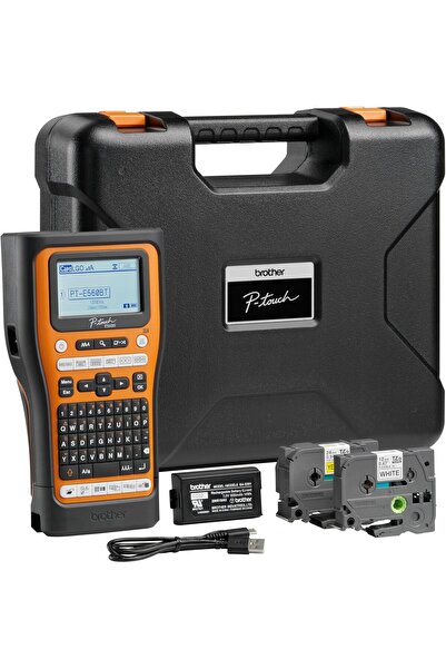 Brother PT-E560BTVP Industrial Label Maker with Bluetooth, Li-Ion Battery and Carry Case