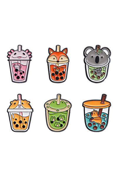 Choice TZ1325 2-6 قطع/مجموعة دبابيس مينا سلسلة حيوانات سلمندر كابيبارا كورجي ...