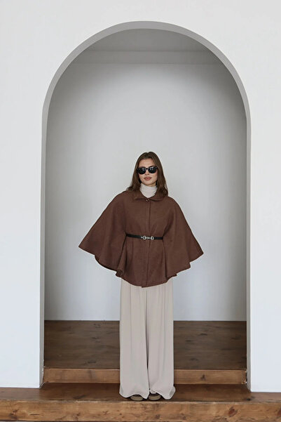 beeke Women's Casual Belted Cashmere Cape Poncho New Season Beeke-7914