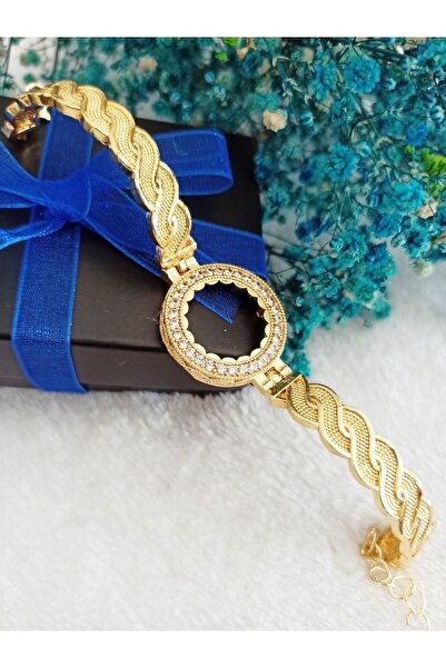 VELİT VOLA Çeyrekli Bileklik ,ÇeyrekLİK Altın Takılan Burgu Kelepçeli Bileklik