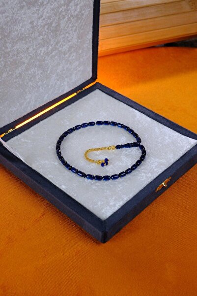 dergah tesbih Bilek Boy Gold Tasarım Gümüş Püskül Mavi Ateş-i Sıkma Kehribar Tesbih