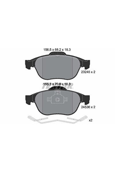TEXTAR Set Placute Frana,Frana Disc 2453601 Renault Grand Scénic Ii