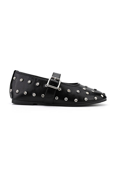 Tmall Casual Women's Ballet Flats, With Sparkling Rhinestones, BL501, Black