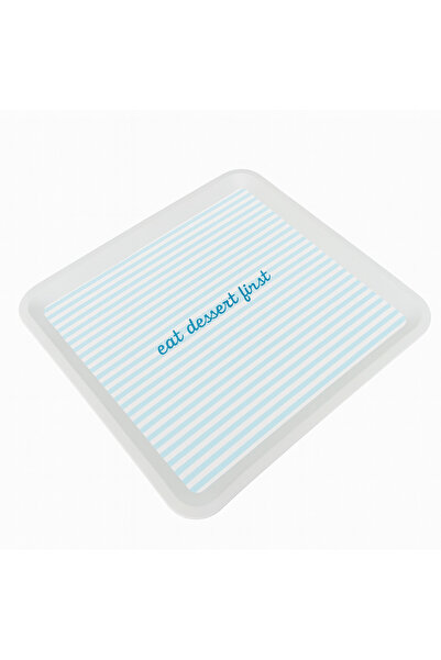 Madame Coco Vagony Kare Tepsi - Beyaz / Mint Yeşili