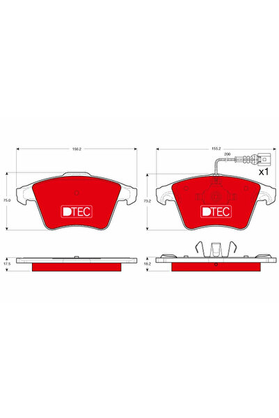 TRW Set Placute Frana Frana Disc Vw California T5 Camper/Multivan T5/Transpor...