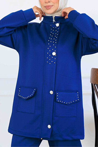 benguen Σετ δύο τεμαχίων Scuba με λεπτομέρεια από χάντρες N5334 Indigo