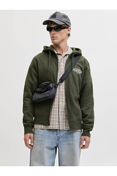 Jack & Jones Ανδρικό φούτερ Jjmakoto Khaki 12278607