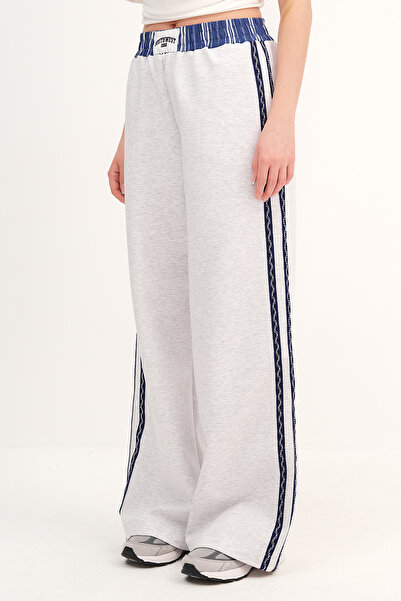 Addax Wide Leg Pants with Elastic Waistband Pn00811