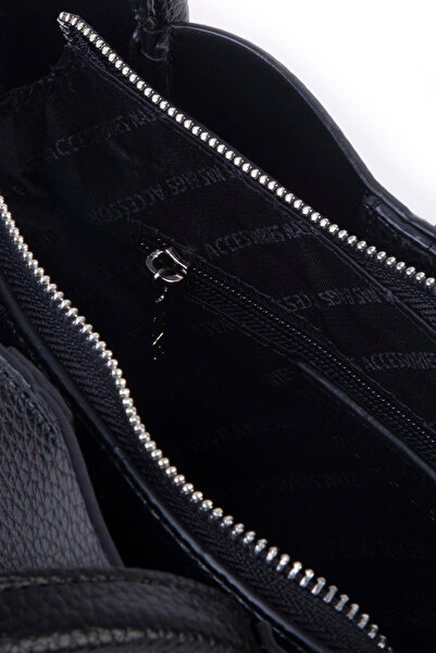 Nas Bag Medium Size Women's Hand and Shoulder Crossbody Bag 18X20 cm - Black Lopez