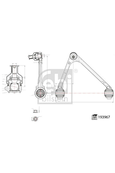 FEBI BILSTEIN Носач на колело преден десен Jaguar XJ