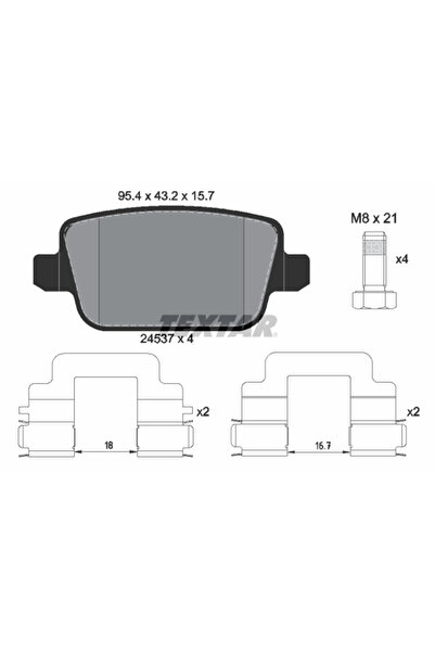 Krieger Set Placute Frana Frana Disc Ford Galaxy 2/Mondeo 4/S-Max 2006-2016