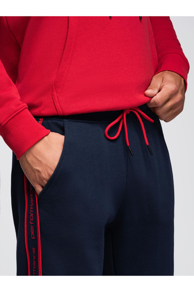 OMBRE Herren Joggerhose mit Streifen - Marine V3 OM-PASK-0284