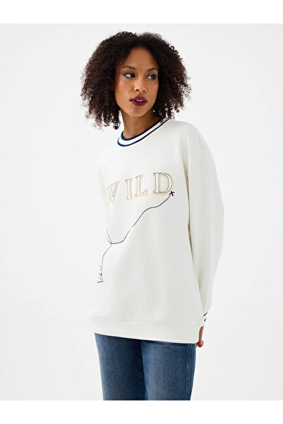 Loft White Women's Sweatshirt Lf2040718
