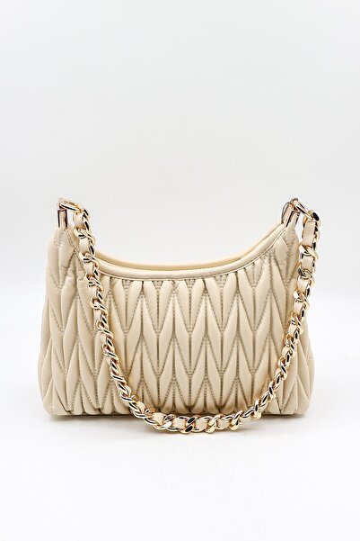 KRISTE BELL Εισαγόμενη τσάντα χιαστί και μπαγκέτα μάρκας KB 988 - Μπεζ