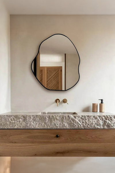 Fawdecor Premium Estetik Ahşap Çerçeveli Duvar Aynası – Minimal ve Şık Tasarım