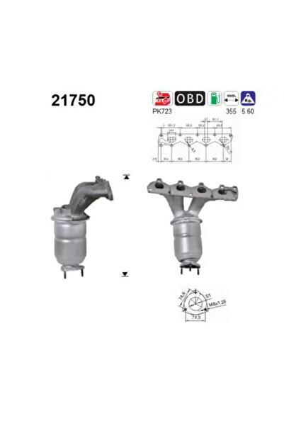 As Катализатор Fiat Croma Opel Signum/Vectra B/Vectra C