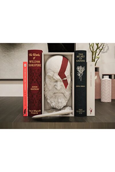 hayatvesanat Kratos / Fără vopsea / Figurină pentru bibliotecă / Suport pentr...