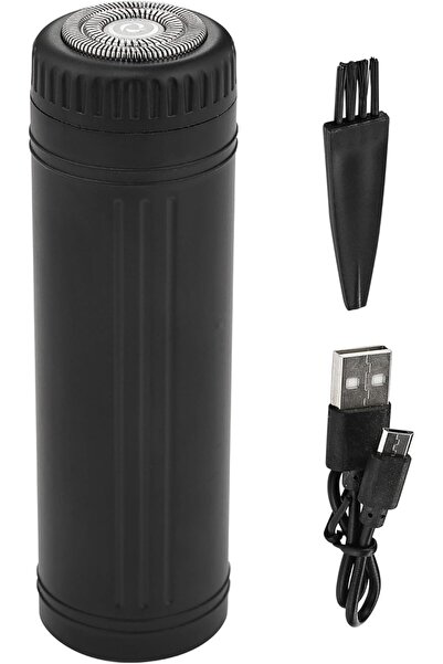 Lawazim Portable Rechargeable Travel Electric Shaver with USB-C, Protective Cover, One-Button Operation