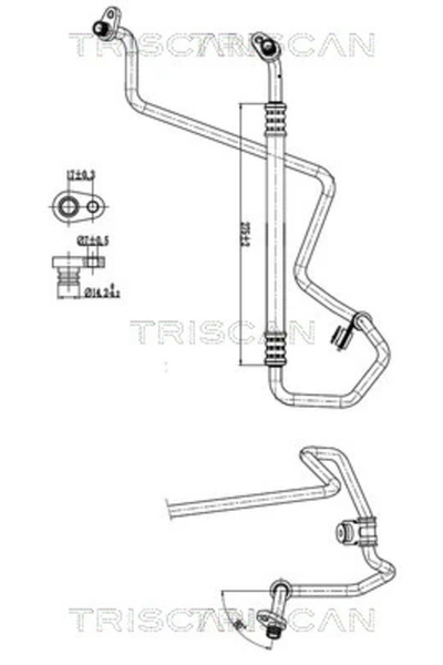 TRISCAN Conducta Presiune Variabila Aer Conditionat Citroen C4 Cactus Peugeot...