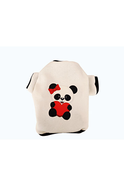 atelyu Cat Dog Outfit Panda Printed Fleece Sweatshirt