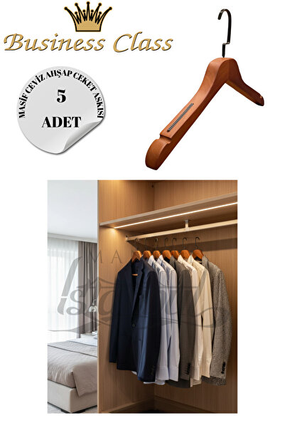 Manken İstanbul Clasa Business 5 bucăți 44 cm cârlig italian negru din lemn m...