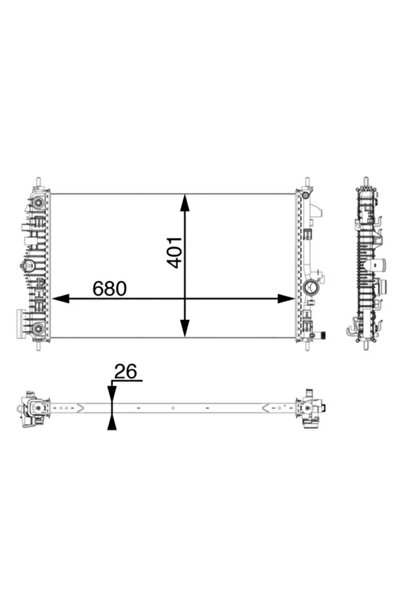 MAHLE Radiator Racire Motor Opel Insignia A Vauxhall Insignia Model 1