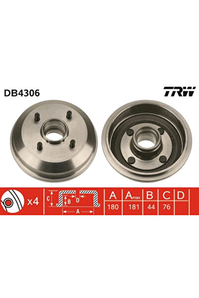 TRW Tambur Frana Ford Escrt 5/Escrt 6/Escrt Classic