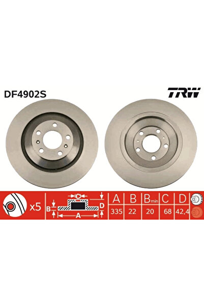 TRW Disc Frana Audi A8 D3 Bentley Continental/Flying Spur