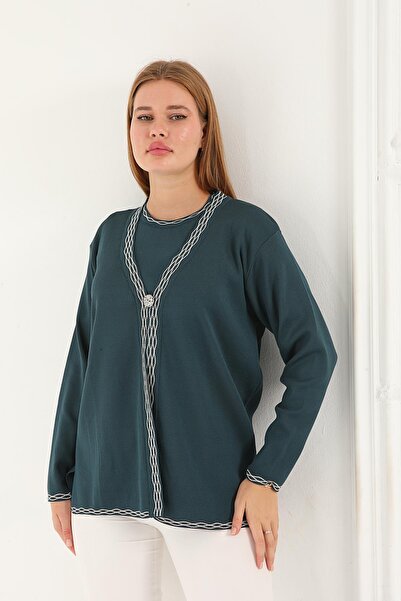 Lanze Knitwear Double Set Cardigan and Blouse