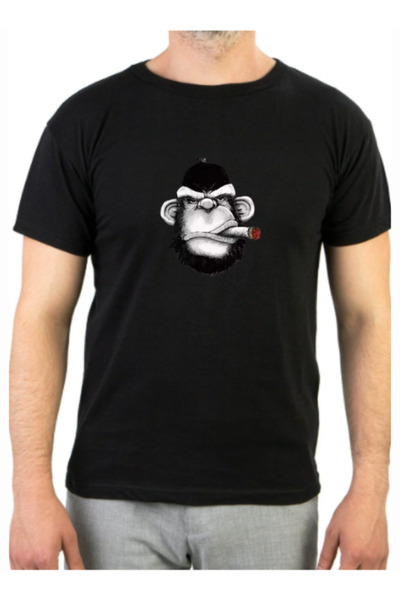 TİMİSİVA Μπλουζάκι Unisex oversized GORILLA B με τύπωμα από βαμβακερό λαιμόκο...